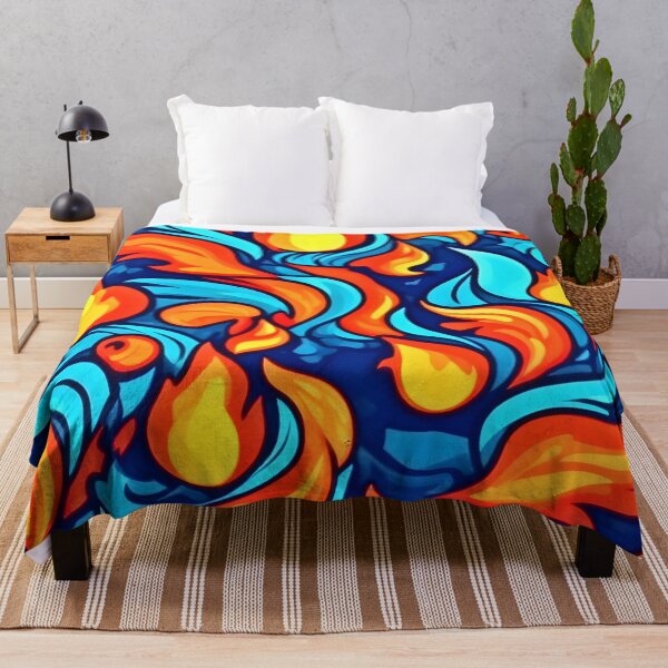 Item preview, Blazing Blue Abstract designed and sold by Health And Fitness Posts e-Store.