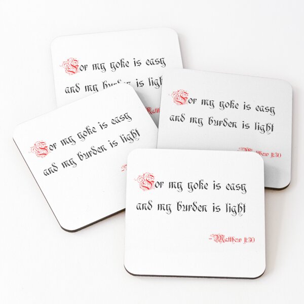 Item preview, Matthew 11:30 - For my yoke is easy and my burden is light designed and sold by skyline-abe.