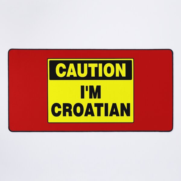 Item preview, Caution I'm Croatian, Black and Yellow Sign, with Bold Lettering designed and sold by AASparksDesigns.