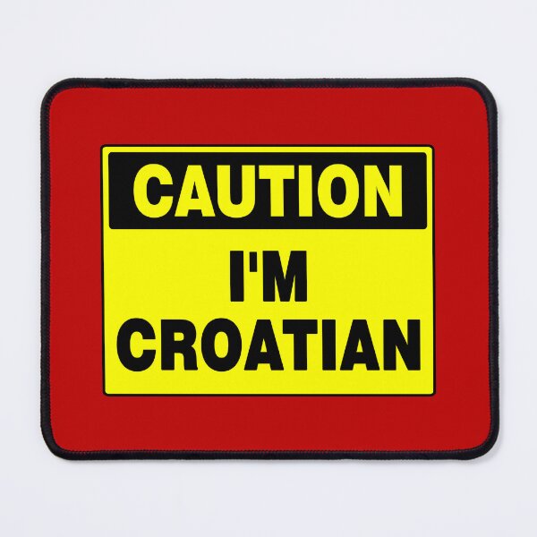 Item preview, Caution I'm Croatian, Black and Yellow Sign, with Bold Lettering designed and sold by AASparksDesigns.