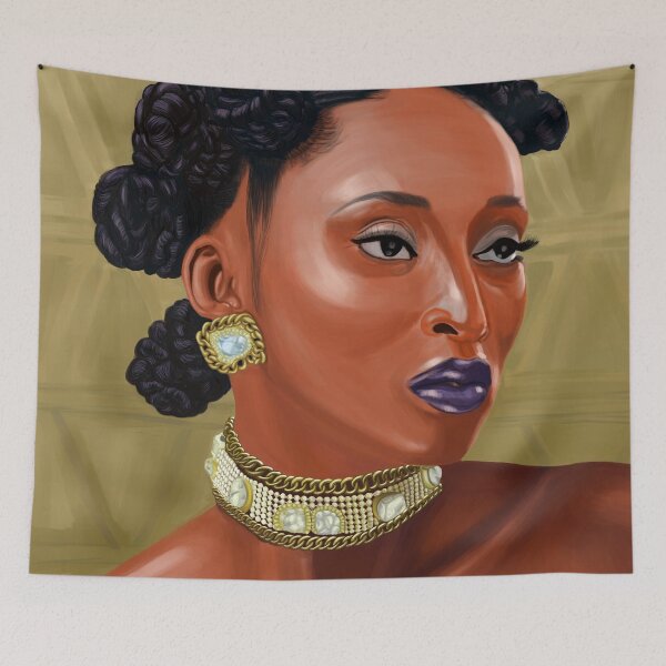 Item preview, Beautiful black woman with African hairstyle designed and sold by sosawyerr.