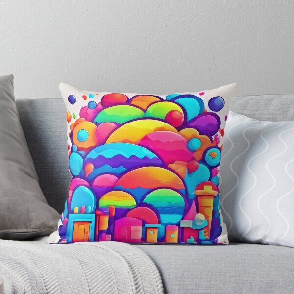 Item preview, Vibrant Bubble Cityscape designed and sold by Health And Fitness Posts e-Store.