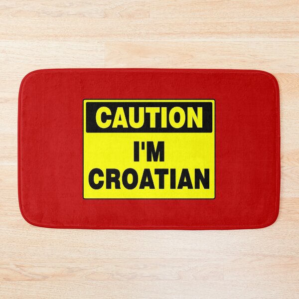 Item preview, Caution I'm Croatian, Black and Yellow Sign, with Bold Lettering designed and sold by AASparksDesigns.