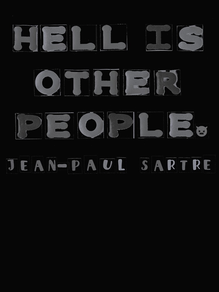 Thumbnail 4 of 4, Boxy T-Shirt, Hell Is Other People 2 Graphic T-shirt designed and sold by LindasPhotoArt.