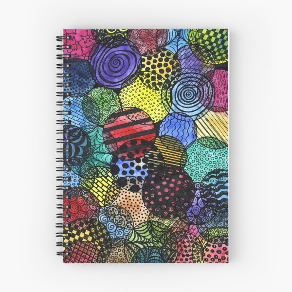 Item preview, Abstract Patterned Circles in Bright Tones and Black designed and sold by LymphomaLass.