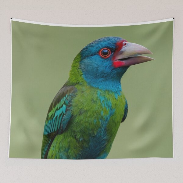 Item preview, Blue-throated Barbet on a Branch designed and sold by laguitan10.