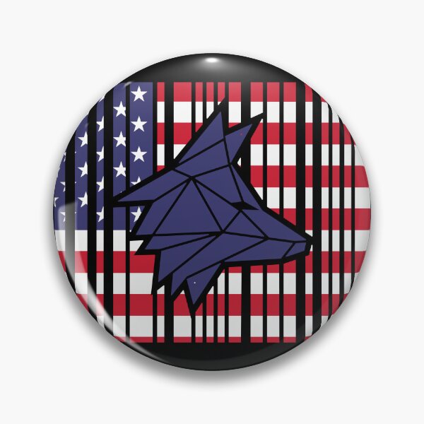 Item preview, Barcode-Style USA Flag with Embedded Wolf designed and sold by the Zarock Shop.