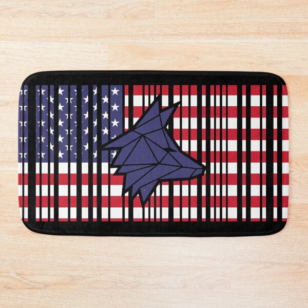 Item preview, Barcode-Style USA Flag with Embedded Wolf designed and sold by the Zarock Shop.