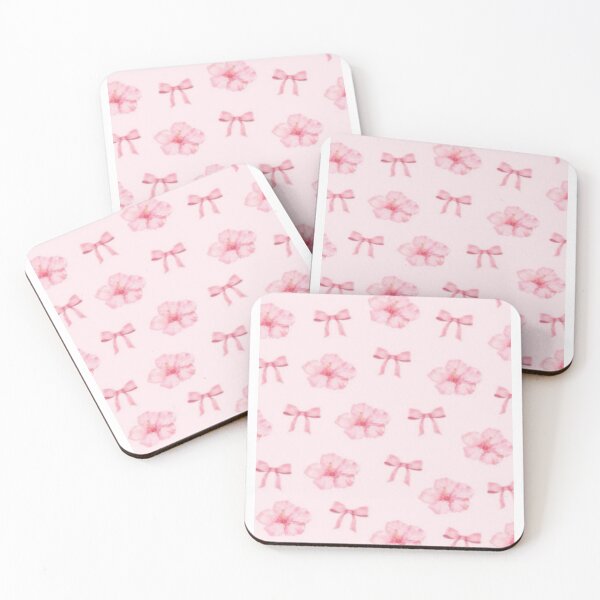 Item preview, Coquette bows and hibiscus pattern  designed and sold by Pixiedrop.