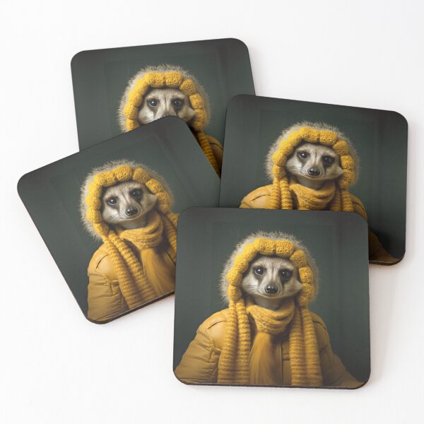 Item preview, Cozy Meerkat in Winter Attire designed and sold by Sillytoe.