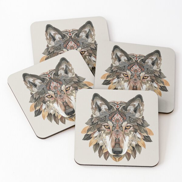 Item preview, wolf, watercolor forest wolf sticker, woodland wolf shirt designed and sold by Janetlousart.