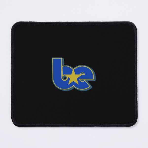 Item preview, BE Star Contrast Initials Outline Logo Yellow Blue Cerulean designed and sold by aestheticqueen.