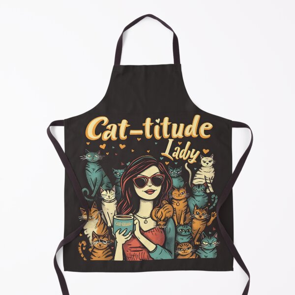 Item preview, Cat-titude Lady Wordplay Cat Lady Cat Lovers Cat Rescue designed and sold by scooterbaby.