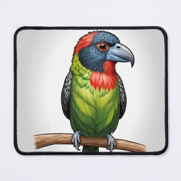 Item preview, Necklaced Barbet on a Branch designed and sold by laguitan10.