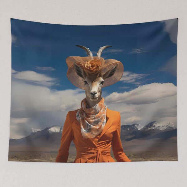 Item preview, Stylish Pronghorn in Orange Elegance designed and sold by Sillytoe.