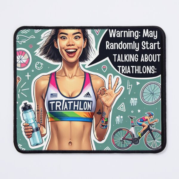 Artikelvorschau, Achtung: Kann zufällig anfangen, über Triathlons zu reden – Lustiger Triathlet entworfen und verkauft von Triathlongram.