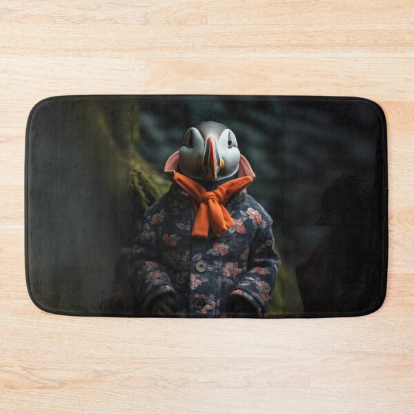 Item preview, Cozy Puffin in Floral Jacket designed and sold by Sillytoe.