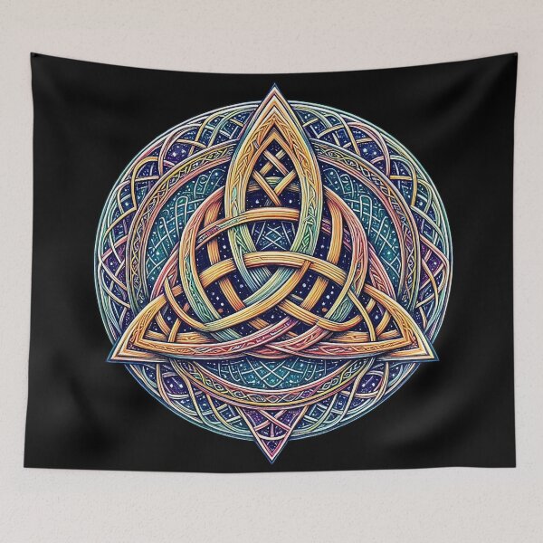 Aperçu de l'œuvre Noeud de la Trinité Triquetra Noeud celtique Spectre de nœuds infinis créée et vendue par HolidayT-Shirts.