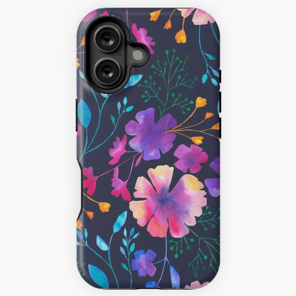Item preview, Fluro Floral Watercolour Flower Pattern designed and sold by Dizzywonders.