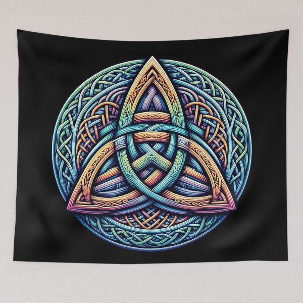 Aperçu de l'œuvre Noeud de la Trinité Triquetra Noeud celtique Palette des esprits ancestraux créée et vendue par HolidayT-Shirts.