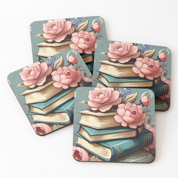 Item preview, Charming Book Stack with Floral Details designed and sold by Mechanical-Artt.