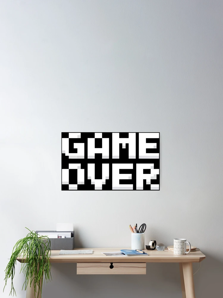 Thumbnail 2 of 3, Poster, Game Over Retro Lettering designed and sold by MEMES-GER.