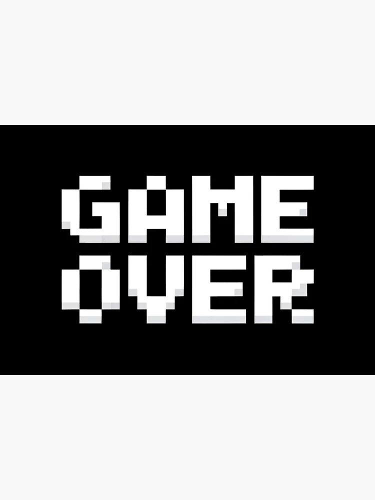 Thumbnail 6 of 6, Bath Mat, Game Over Retro Lettering designed and sold by MEMES-GER.
