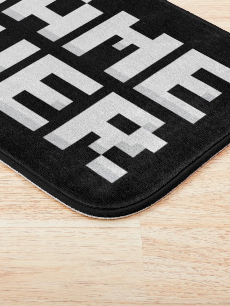 Thumbnail 3 of 6, Bath Mat, Game Over Retro Lettering designed and sold by MEMES-GER.