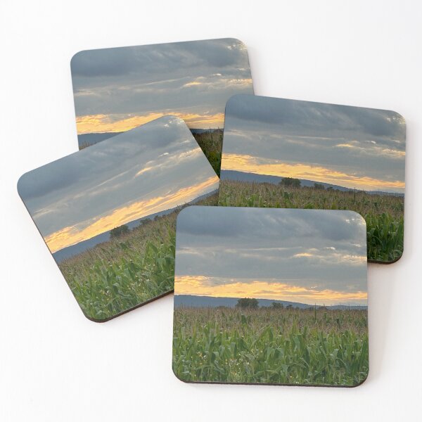 Item preview, Sunset Behind the Corn Field in the Mountains designed and sold by fierceautie.