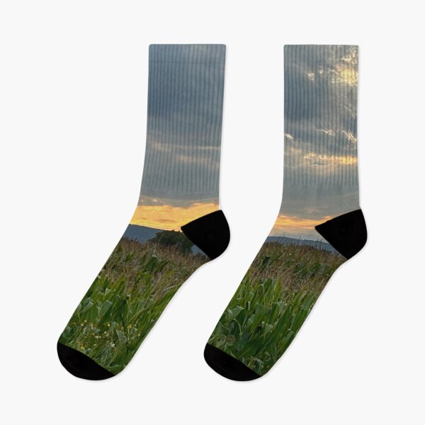 Item preview, Sunset Behind the Corn Field in the Mountains designed and sold by fierceautie.