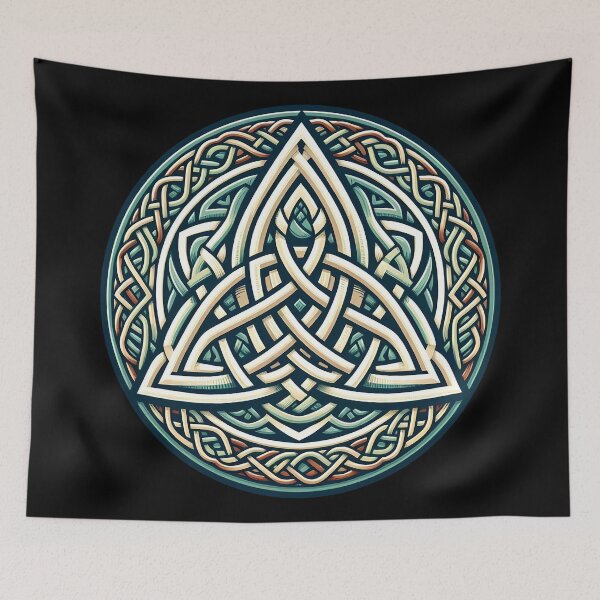 Aperçu de l'œuvre Noeud de la Trinité Triquetra Noeud Celtique Triade Mythique Enigma créée et vendue par HolidayT-Shirts.