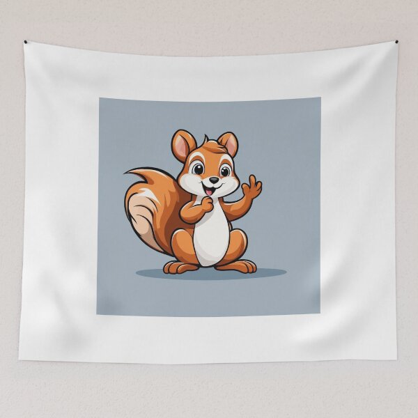 Item preview, Cute Squirrel Waving Hand Cartoon Vector Icon Illustration designed and sold by hjian8219.