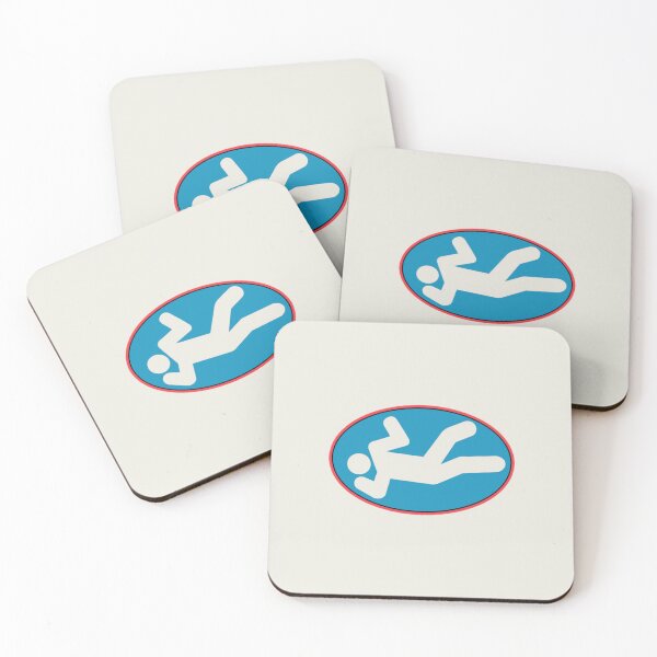 Item preview, Person Silhouette Figure Drowning in Blue Water Outline designed and sold by aestheticqueen.