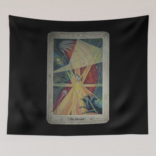 Item preview, Thoth Tarot IX The Hermit + Distressed designed and sold by litmusician.