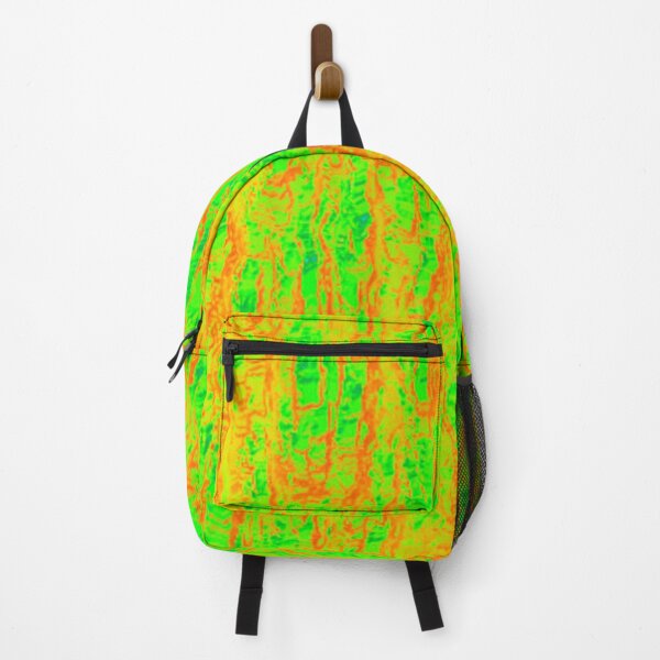 Item preview, GLOWY NEON GREEN AND ORANGE ABSTRACT PRINT designed and sold by larissa-myrie.