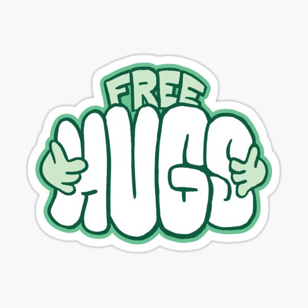 Free Hugs - Green Sticker