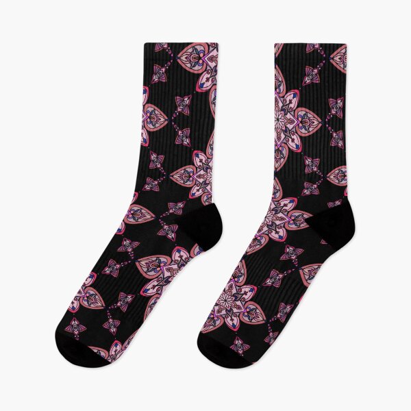 Item preview, Pink mandala on black background designed and sold by CoraNais.