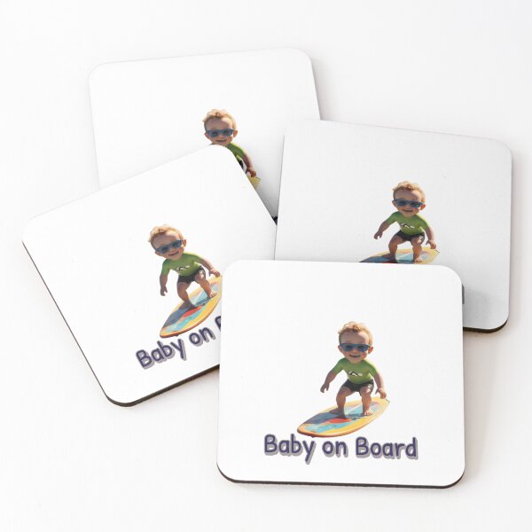 Item preview, Baby on "Surfing" Board designed and sold by Ink And Inspire.