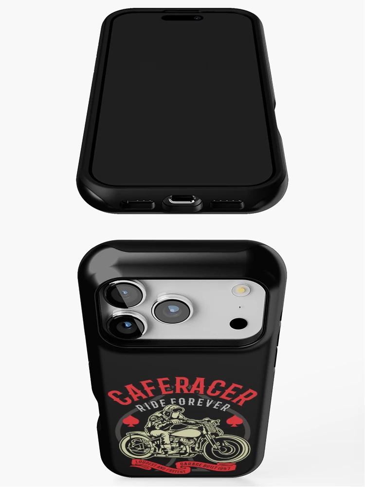 Thumbnail 3 of 4, iPhone Case, Cafe Racer Ride Motorcycles Forever designed and sold by SinfamousTwo.