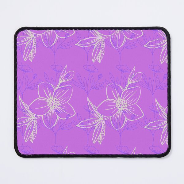 Aperçu de l'œuvre Motif de fleurs blanches et violettes créée et vendue par Johnmichaelart.
