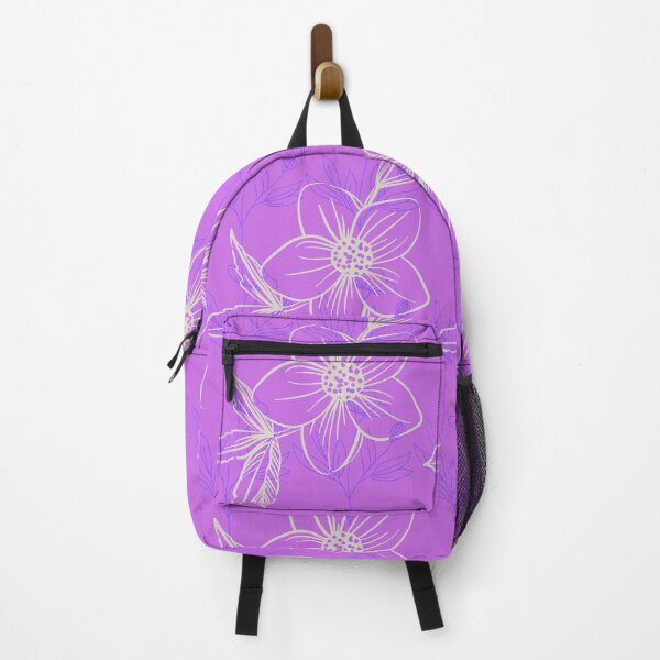 Item preview, Patrón de flores blancas y moradas designed and sold by Johnmichaelart.