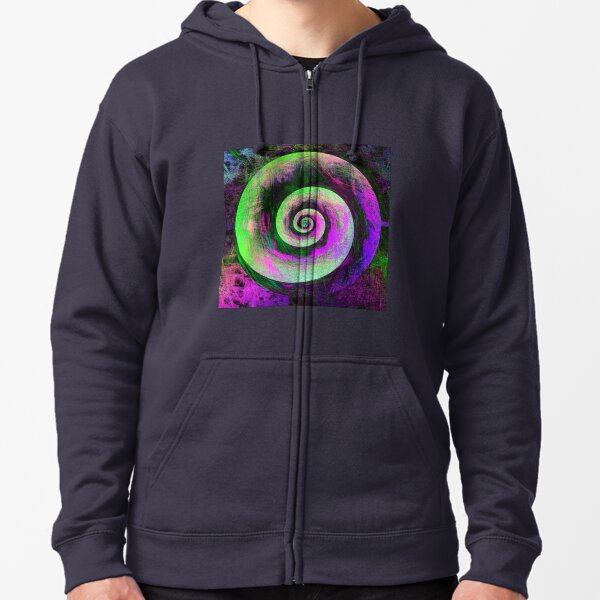 Abstract galaxy spiral Zipped Hoodie