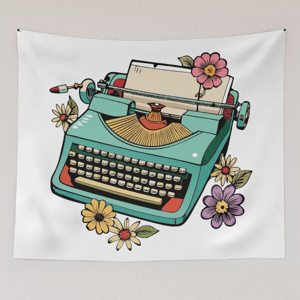 Item preview, Retro Vintage Typewriter Flowers  designed and sold by GraphicsClub.