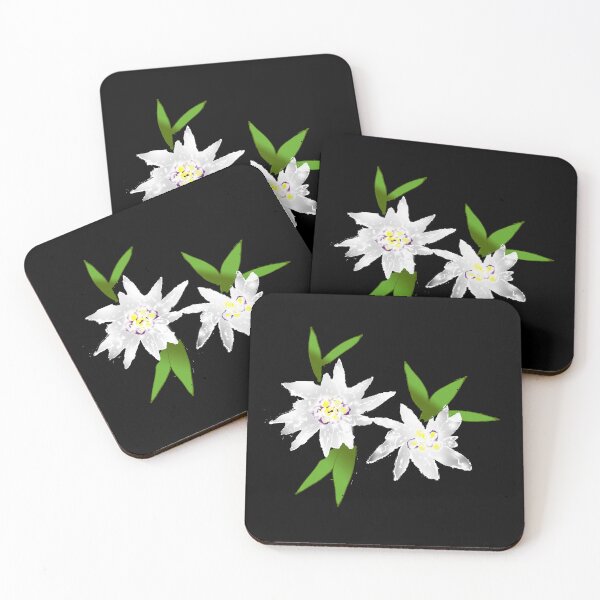 Item preview, Edelweiss flower art alpine flower lover European Alps lover  designed and sold by Artstastic.