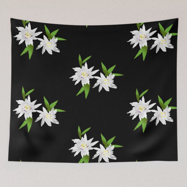 Item preview, Edelweiss flower art alpine flower lover European Alps lover  designed and sold by Artstastic.