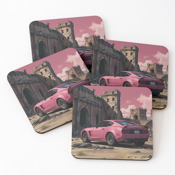 Item preview, Pink car in the ruins of a castle designed and sold by JohnChocolate.
