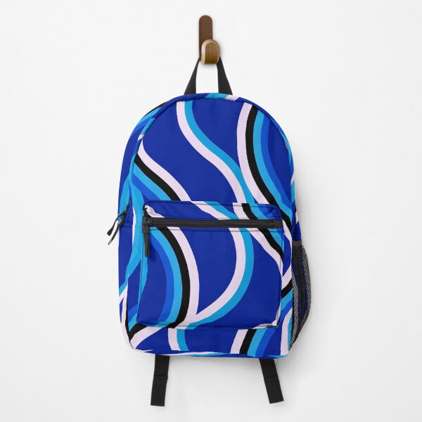 Item preview, Retro 1960s Blue, Aqua, And White Waves Pattern designed and sold by DEC02.