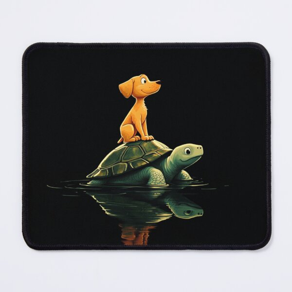 Item preview, Dog Riding on Turtle Through Water designed and sold by yodaddydesigns.