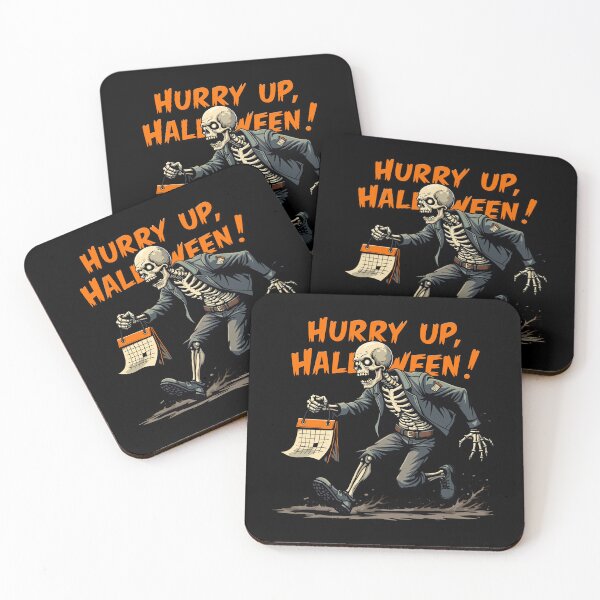 Item preview, Hurry Up Halloween - Excited Skeleton Waiting for Halloween designed and sold by markymaarty.
