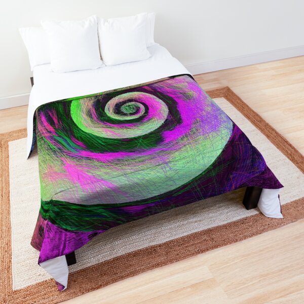 Abstract galaxy spiral Comforter